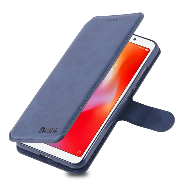 For Xiaomi Redmi 6A AZNS Calf Texture Magnetic Horizontal Flip PU Leather Case with Holder & Card Slots & Photo Frame
