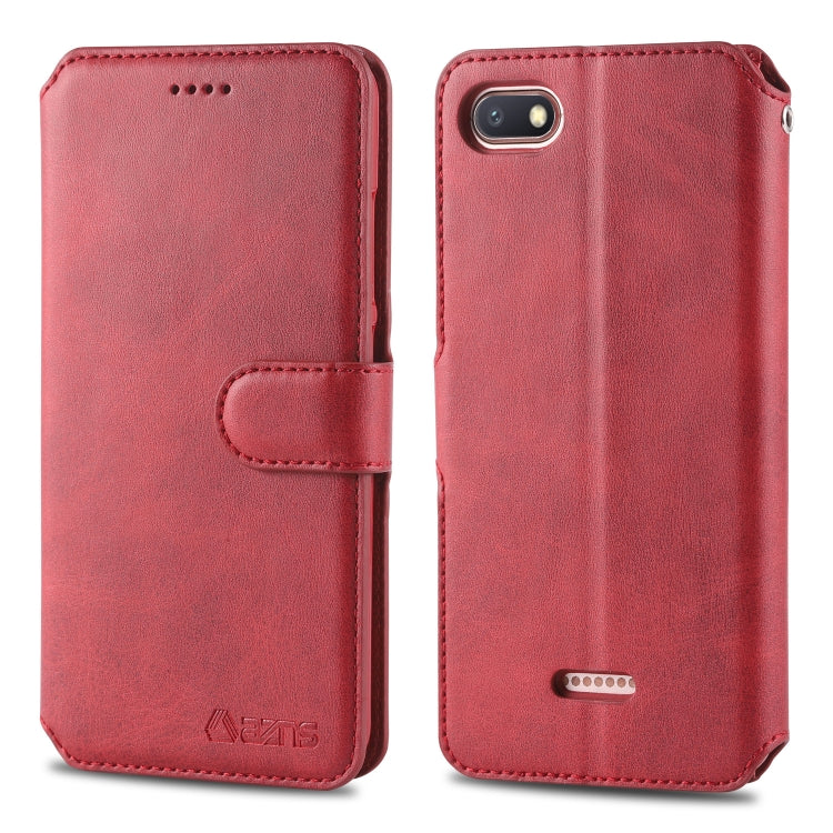 For Xiaomi Redmi 6A AZNS Calf Texture Magnetic Horizontal Flip PU Leather Case with Holder & Card Slots & Photo Frame