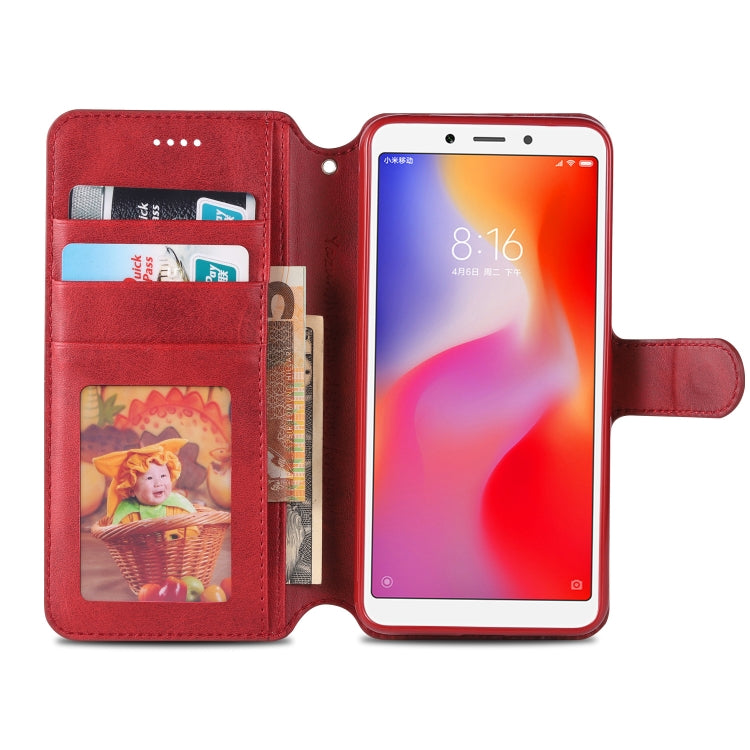For Xiaomi Redmi 6A AZNS Calf Texture Magnetic Horizontal Flip PU Leather Case with Holder & Card Slots & Photo Frame
