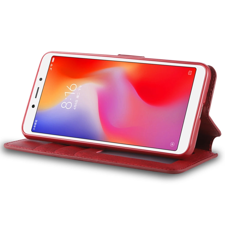 For Xiaomi Redmi 6A AZNS Calf Texture Magnetic Horizontal Flip PU Leather Case with Holder & Card Slots & Photo Frame