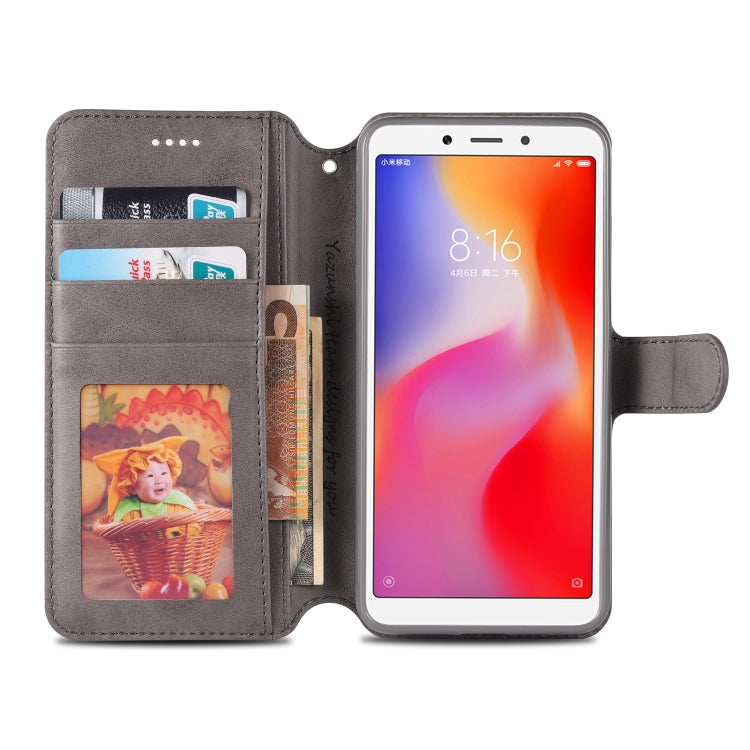 For Xiaomi Redmi 6A AZNS Calf Texture Magnetic Horizontal Flip PU Leather Case with Holder & Card Slots & Photo Frame