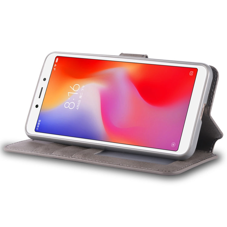 For Xiaomi Redmi 6A AZNS Calf Texture Magnetic Horizontal Flip PU Leather Case with Holder & Card Slots & Photo Frame