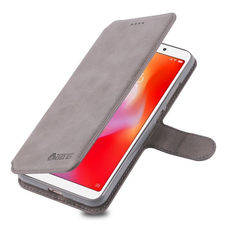 For Xiaomi Redmi 6A AZNS Calf Texture Magnetic Horizontal Flip PU Leather Case with Holder & Card Slots & Photo Frame