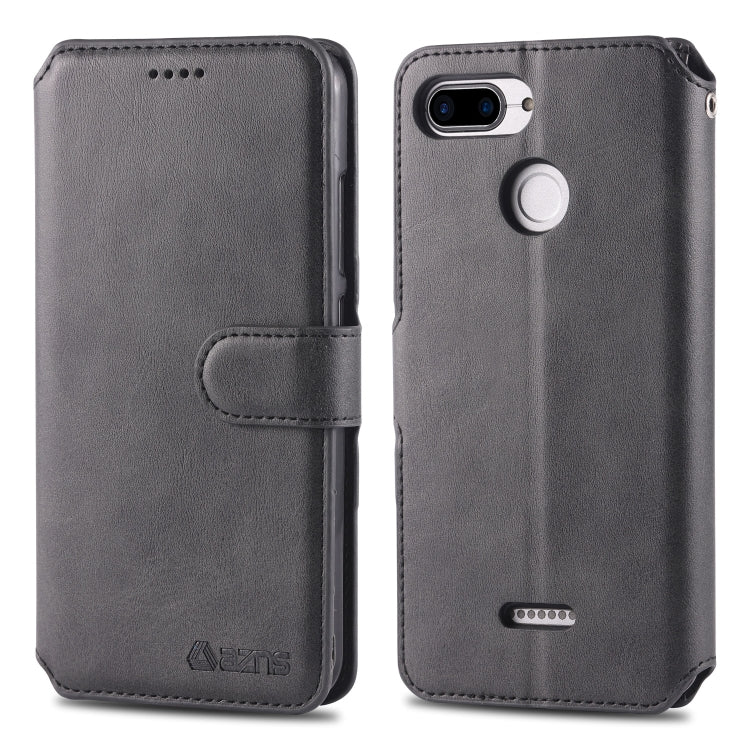 For Xiaomi Redmi 6 AZNS Calf Texture Magnetic Horizontal Flip PU Leather Case with Holder & Card Slots & Photo Frame