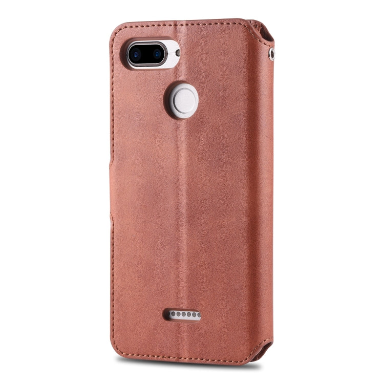 For Xiaomi Redmi 6 AZNS Calf Texture Magnetic Horizontal Flip PU Leather Case with Holder & Card Slots & Photo Frame