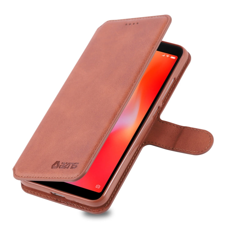 For Xiaomi Redmi 6 AZNS Calf Texture Magnetic Horizontal Flip PU Leather Case with Holder & Card Slots & Photo Frame