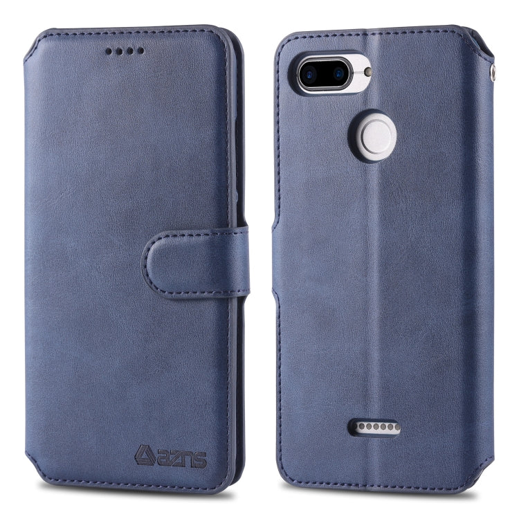 For Xiaomi Redmi 6 AZNS Calf Texture Magnetic Horizontal Flip PU Leather Case with Holder & Card Slots & Photo Frame