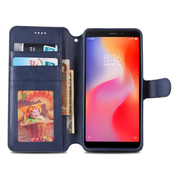 For Xiaomi Redmi 6 AZNS Calf Texture Magnetic Horizontal Flip PU Leather Case with Holder & Card Slots & Photo Frame