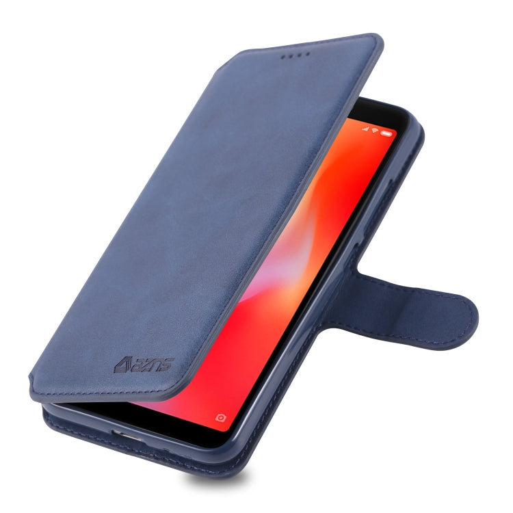 For Xiaomi Redmi 6 AZNS Calf Texture Magnetic Horizontal Flip PU Leather Case with Holder & Card Slots & Photo Frame