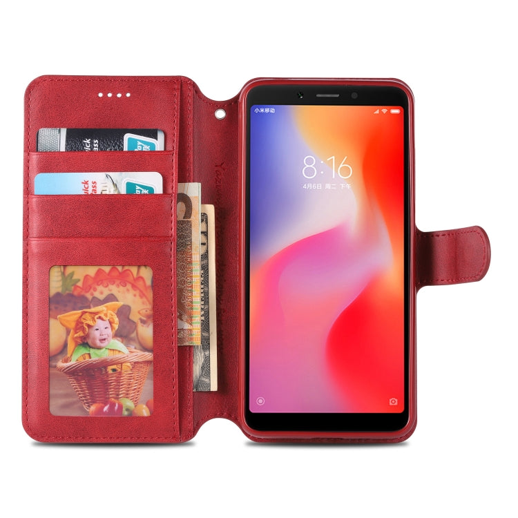 For Xiaomi Redmi 6 AZNS Calf Texture Magnetic Horizontal Flip PU Leather Case with Holder & Card Slots & Photo Frame