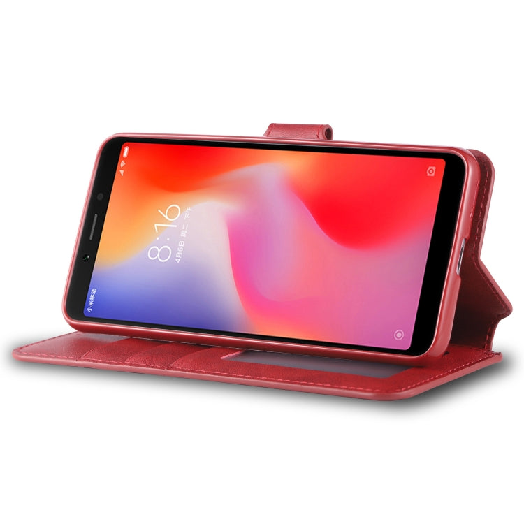 For Xiaomi Redmi 6 AZNS Calf Texture Magnetic Horizontal Flip PU Leather Case with Holder & Card Slots & Photo Frame