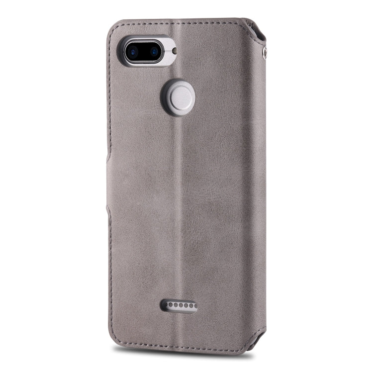 For Xiaomi Redmi 6 AZNS Calf Texture Magnetic Horizontal Flip PU Leather Case with Holder & Card Slots & Photo Frame