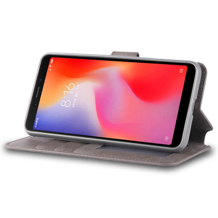 For Xiaomi Redmi 6 AZNS Calf Texture Magnetic Horizontal Flip PU Leather Case with Holder & Card Slots & Photo Frame