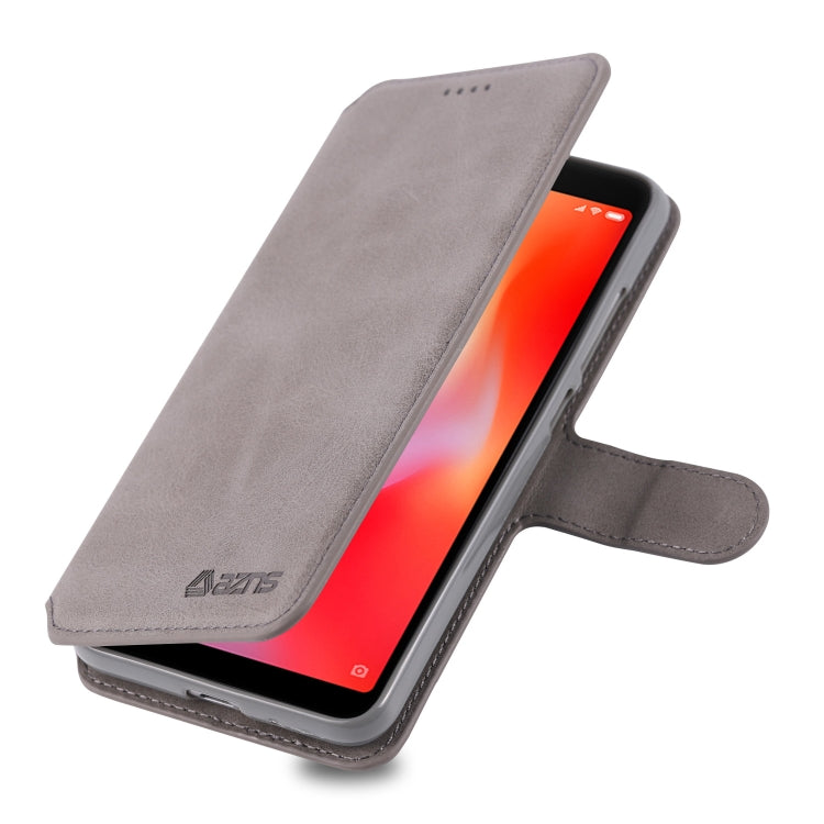 For Xiaomi Redmi 6 AZNS Calf Texture Magnetic Horizontal Flip PU Leather Case with Holder & Card Slots & Photo Frame