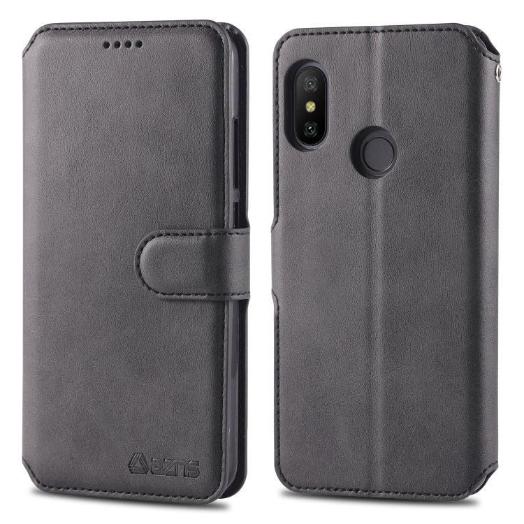 For Xiaomi Redmi Note 6 / 6 Pro AZNS Calf Texture Magnetic Horizontal Flip PU Leather Case with Holder & Card Slots & Photo Frame