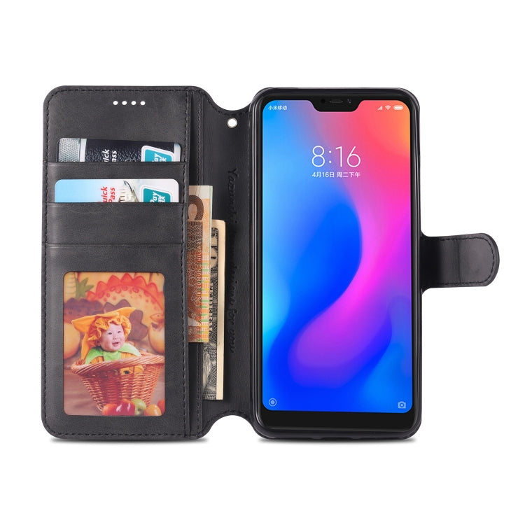 For Xiaomi Redmi Note 6 / 6 Pro AZNS Calf Texture Magnetic Horizontal Flip PU Leather Case with Holder & Card Slots & Photo Frame