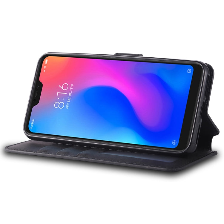For Xiaomi Redmi Note 6 / 6 Pro AZNS Calf Texture Magnetic Horizontal Flip PU Leather Case with Holder & Card Slots & Photo Frame