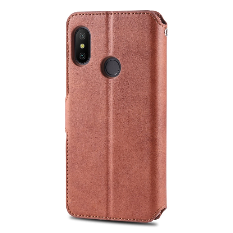 For Xiaomi Redmi Note 6 / 6 Pro AZNS Calf Texture Magnetic Horizontal Flip PU Leather Case with Holder & Card Slots & Photo Frame