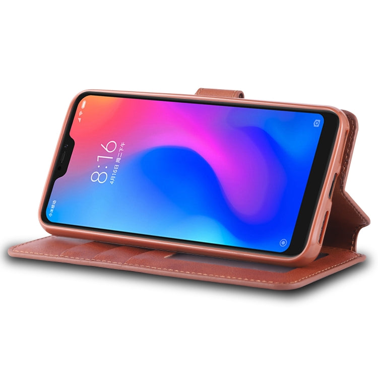For Xiaomi Redmi Note 6 / 6 Pro AZNS Calf Texture Magnetic Horizontal Flip PU Leather Case with Holder & Card Slots & Photo Frame