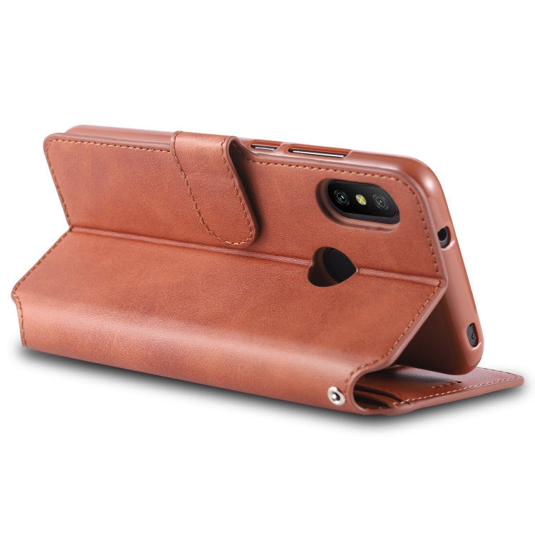 For Xiaomi Redmi Note 6 / 6 Pro AZNS Calf Texture Magnetic Horizontal Flip PU Leather Case with Holder & Card Slots & Photo Frame