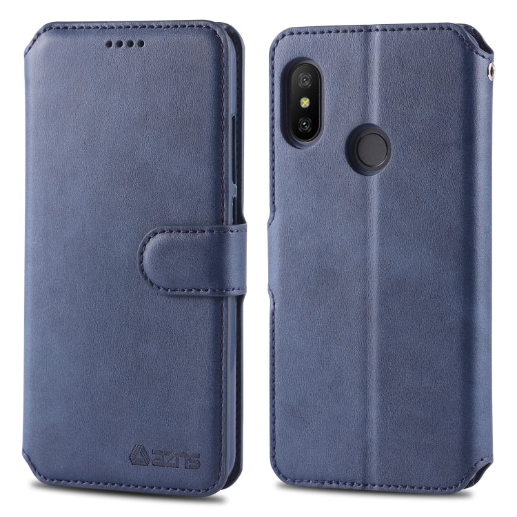 For Xiaomi Redmi Note 6 / 6 Pro AZNS Calf Texture Magnetic Horizontal Flip PU Leather Case with Holder & Card Slots & Photo Frame