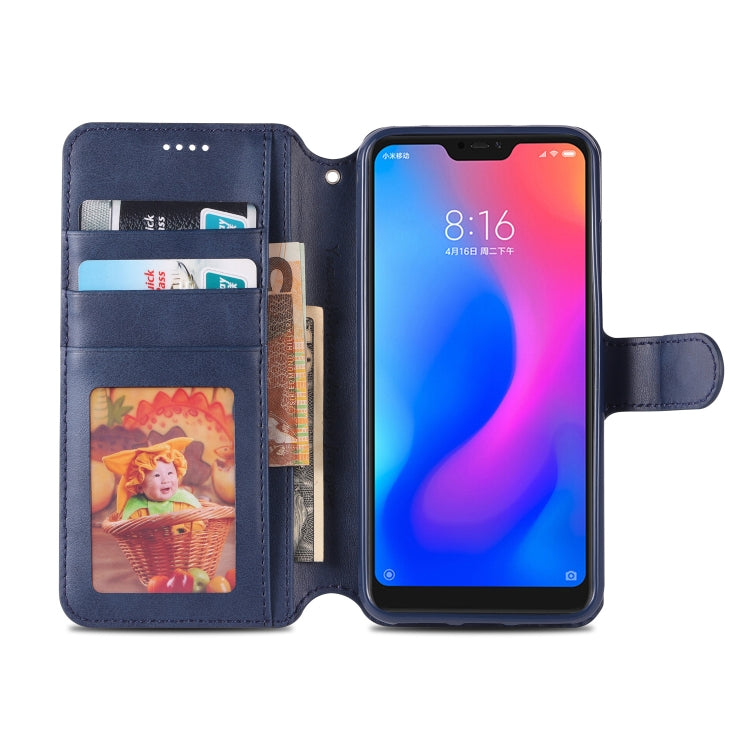 For Xiaomi Redmi Note 6 / 6 Pro AZNS Calf Texture Magnetic Horizontal Flip PU Leather Case with Holder & Card Slots & Photo Frame