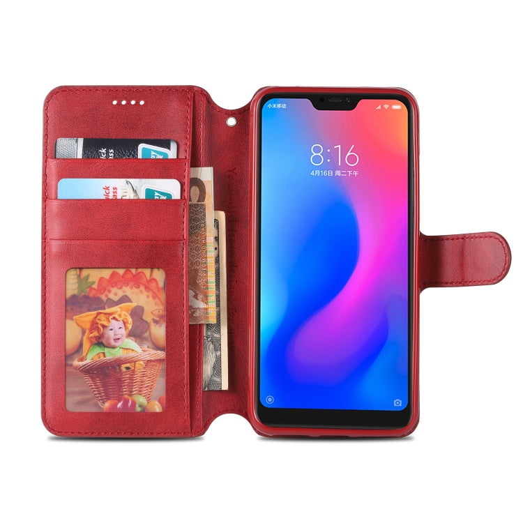For Xiaomi Redmi Note 6 / 6 Pro AZNS Calf Texture Magnetic Horizontal Flip PU Leather Case with Holder & Card Slots & Photo Frame