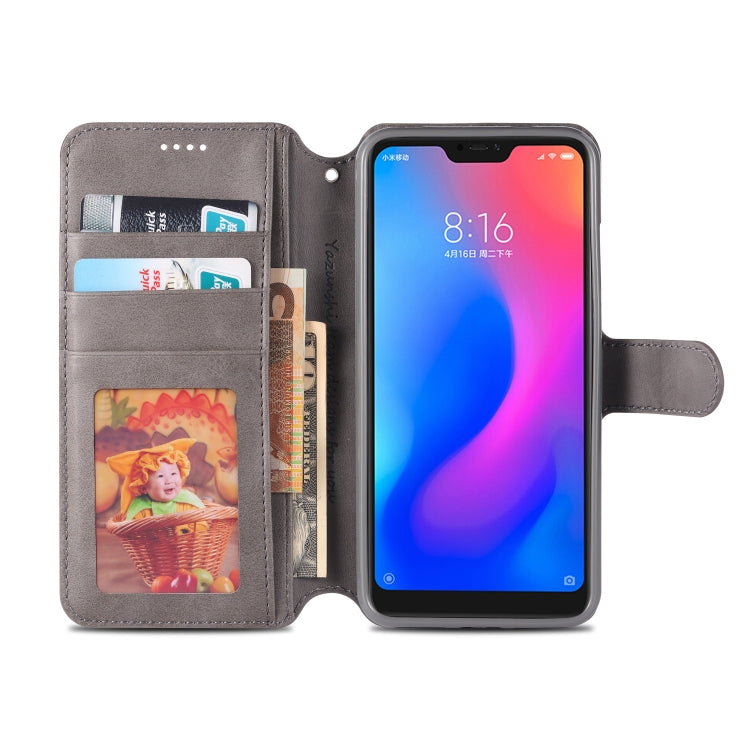 For Xiaomi Redmi Note 6 / 6 Pro AZNS Calf Texture Magnetic Horizontal Flip PU Leather Case with Holder & Card Slots & Photo Frame