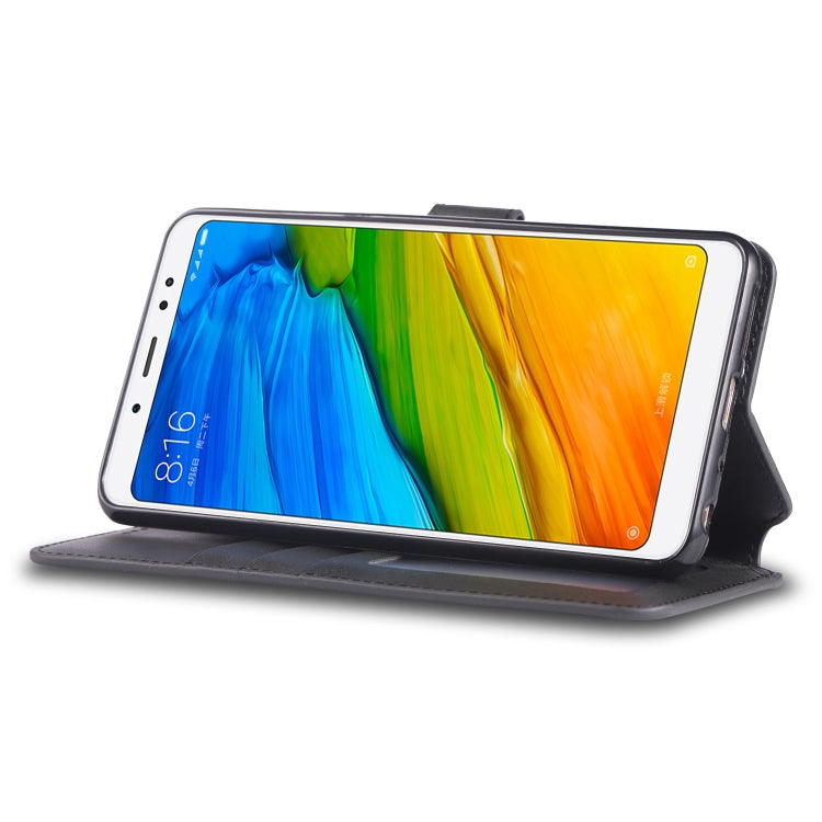 For Xiaomi Redmi Note 5 AZNS Calf Texture Magnetic Horizontal Flip PU Leather Case with Holder & Card Slots & Photo Frame