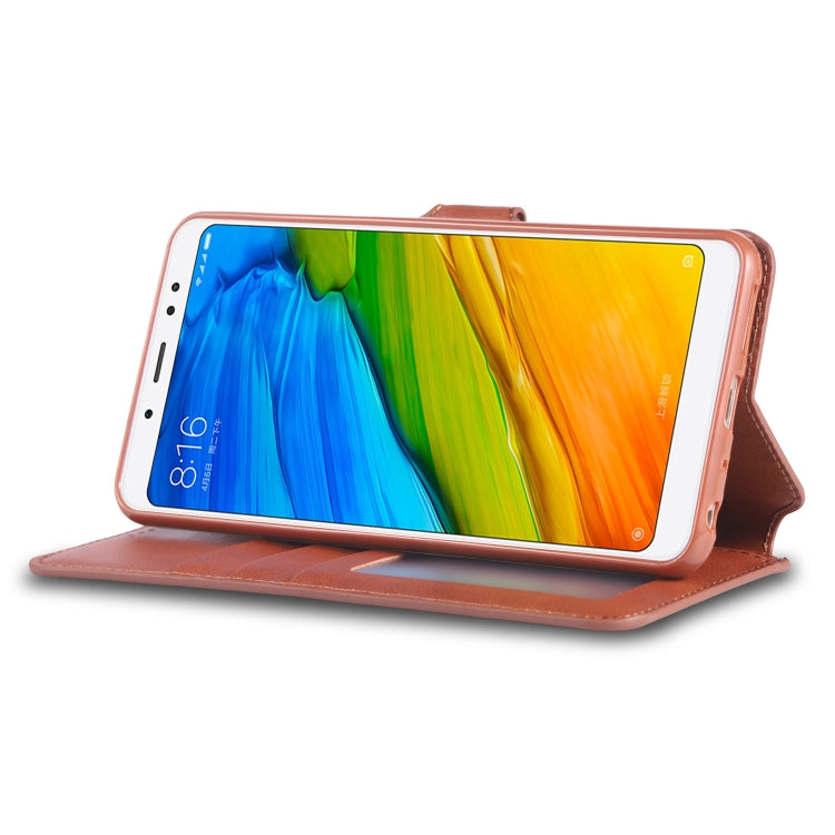 For Xiaomi Redmi Note 5 AZNS Calf Texture Magnetic Horizontal Flip PU Leather Case with Holder & Card Slots & Photo Frame