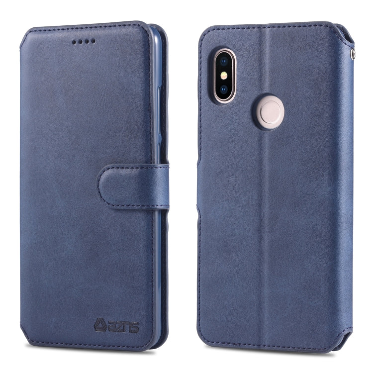 For Xiaomi Redmi Note 5 AZNS Calf Texture Magnetic Horizontal Flip PU Leather Case with Holder & Card Slots & Photo Frame