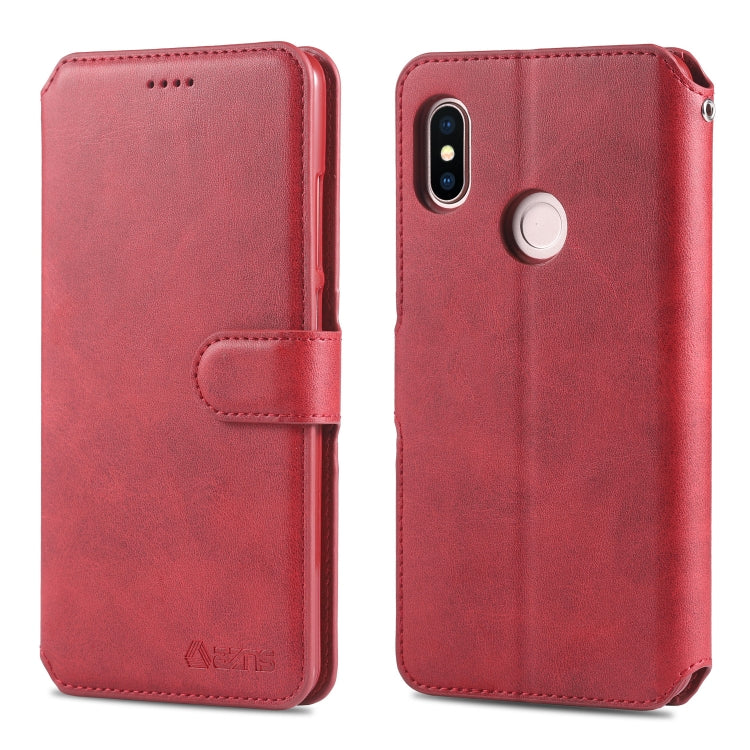 For Xiaomi Redmi Note 5 AZNS Calf Texture Magnetic Horizontal Flip PU Leather Case with Holder & Card Slots & Photo Frame