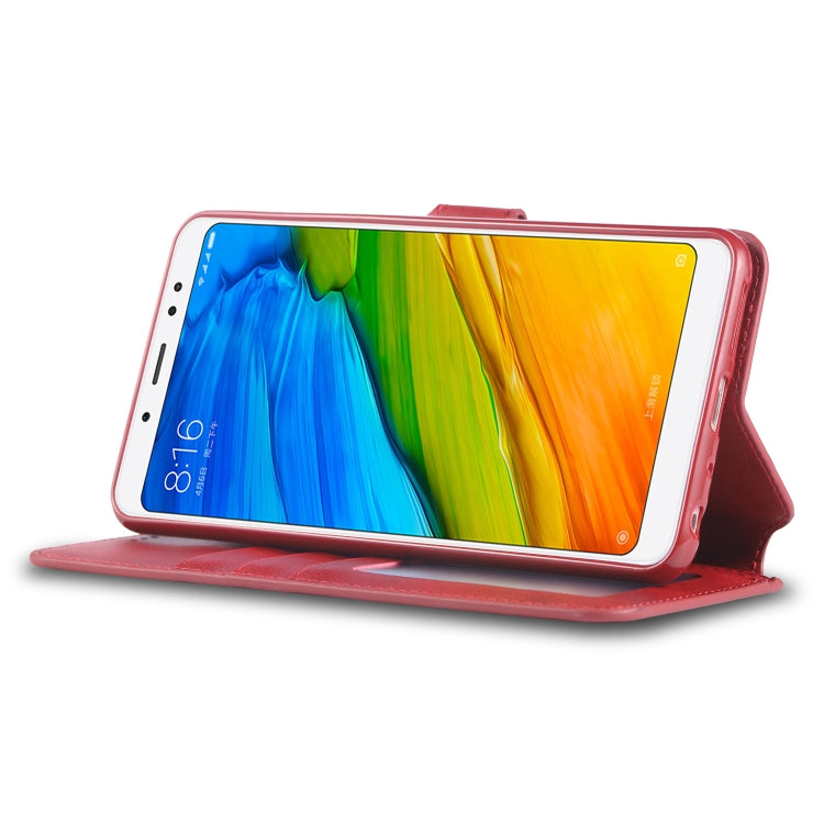For Xiaomi Redmi Note 5 AZNS Calf Texture Magnetic Horizontal Flip PU Leather Case with Holder & Card Slots & Photo Frame