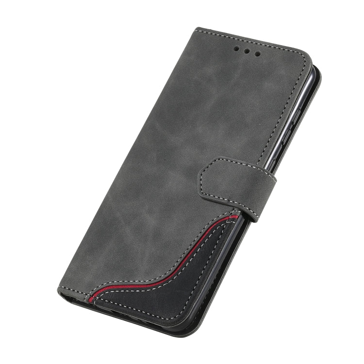 For Xiaomi Redmi 9C Three-color Stitching Calf Texture Horizontal Flip Leather Case with Holder & Card Slots & Wallet