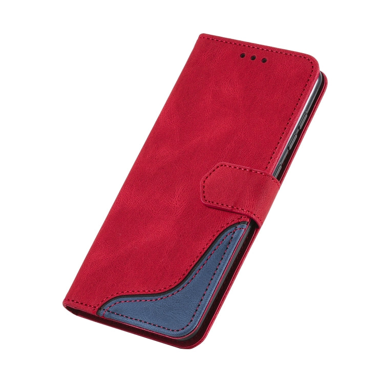 For Xiaomi Redmi 9C Three-color Stitching Calf Texture Horizontal Flip Leather Case with Holder & Card Slots & Wallet
