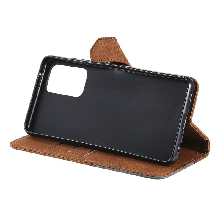 For Xiaomi Redmi Note 10 Pro Max Three-color Stitching Calf Texture Horizontal Flip Leather Case with Holder & Card Slots & Wallet