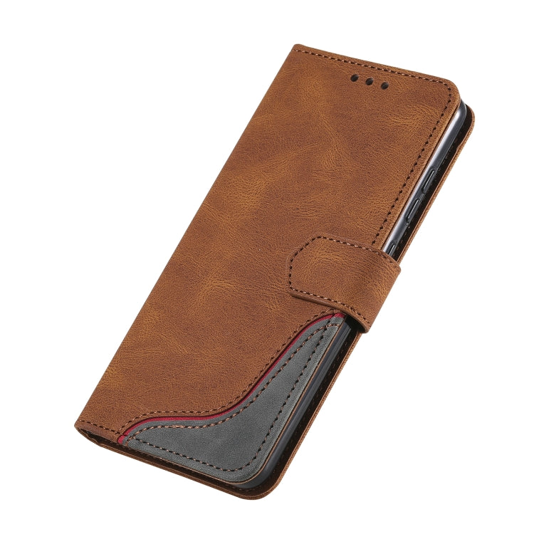 For Xiaomi Redmi Note 10 Pro Max Three-color Stitching Calf Texture Horizontal Flip Leather Case with Holder & Card Slots & Wallet