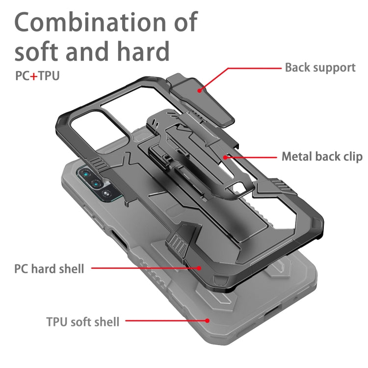 For Xiaomi Redmi Note 10 5G Armor Warrior Shockproof PC + TPU Protective Case