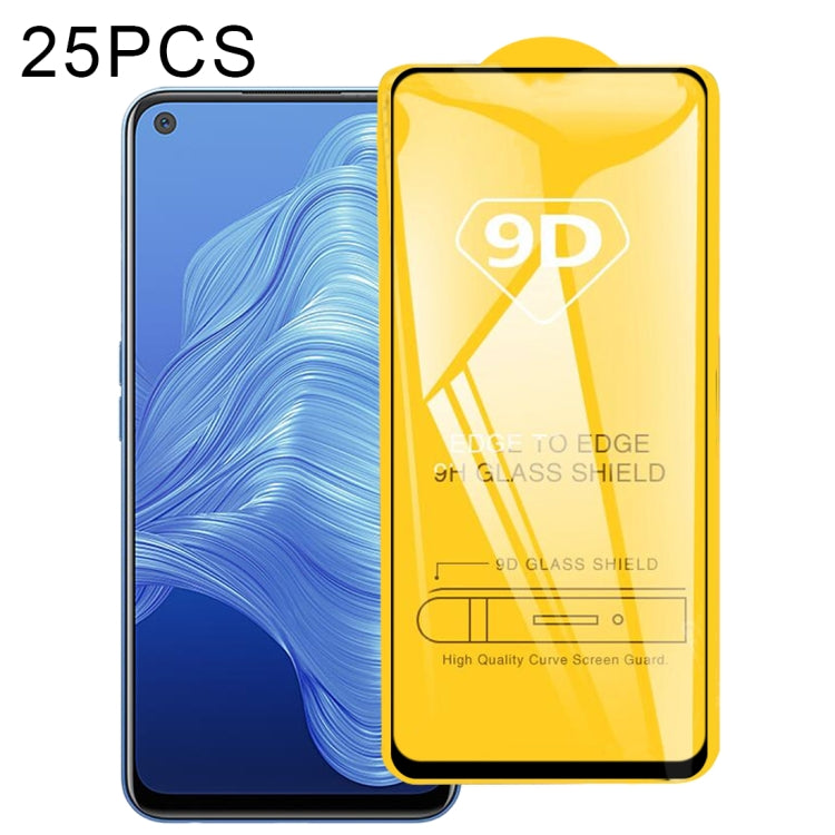 For OPPO Realme 7 5G / 7i / 7 Global / 7 Asia 25 PCS 9D Full Glue Full Screen Tempered Glass Film