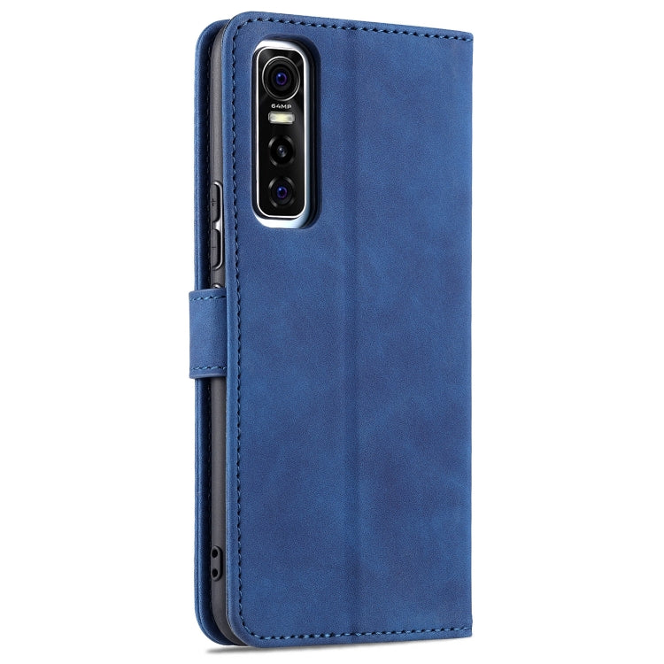 For vivo Y73s / S7e AZNS Skin Feel Calf Texture Horizontal Flip Leather Case with Card Slots & Holder & Wallet
