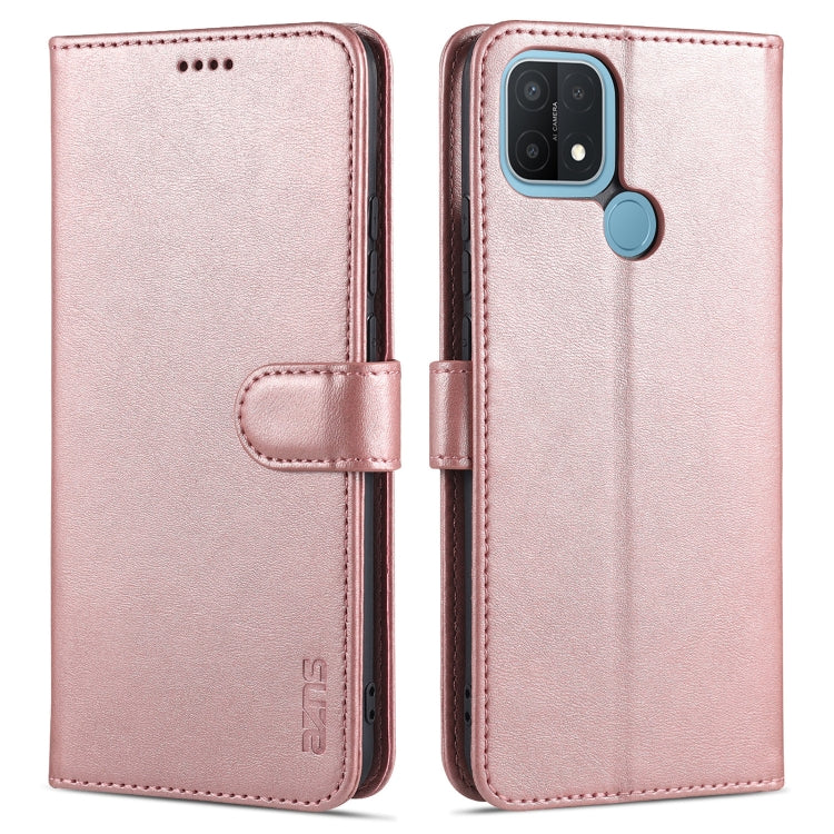 For OPPO A15 / A35 4G AZNS Skin Feel Calf Texture Horizontal Flip Leather Case with Card Slots & Holder & Wallet
