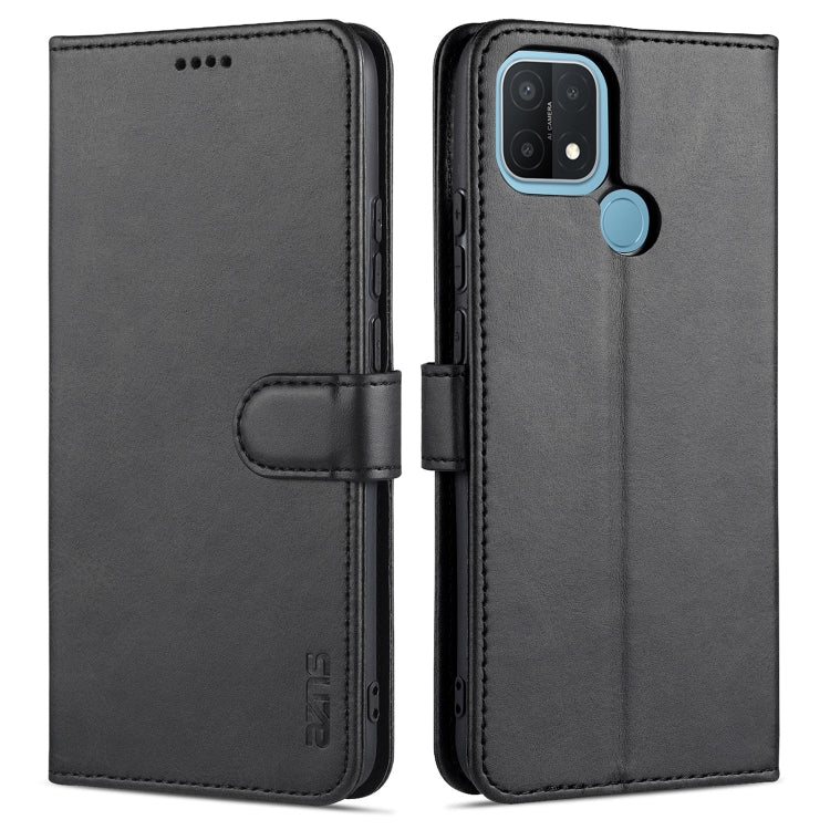 For OPPO A15 / A35 4G AZNS Skin Feel Calf Texture Horizontal Flip Leather Case with Card Slots & Holder & Wallet