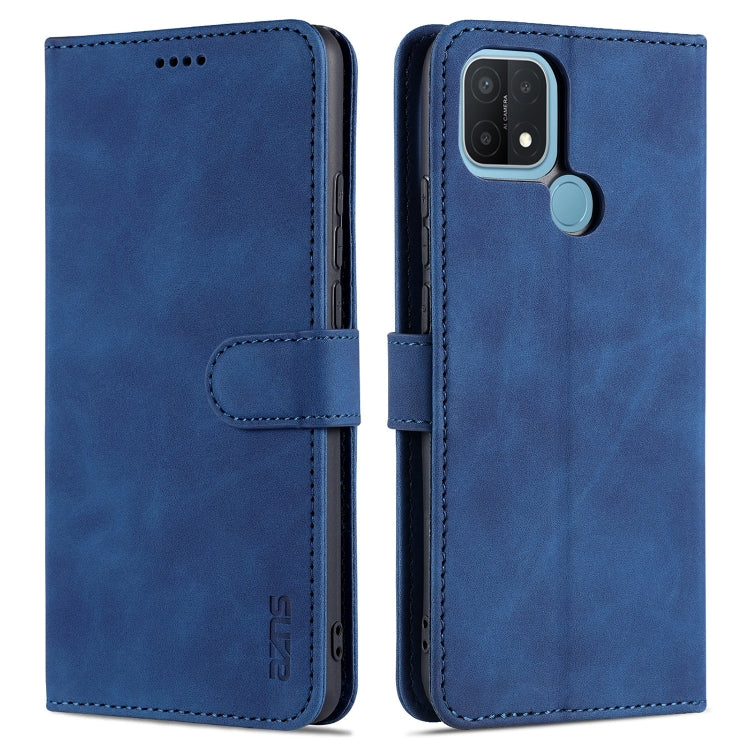 For OPPO A15 / A35 4G AZNS Skin Feel Calf Texture Horizontal Flip Leather Case with Card Slots & Holder & Wallet