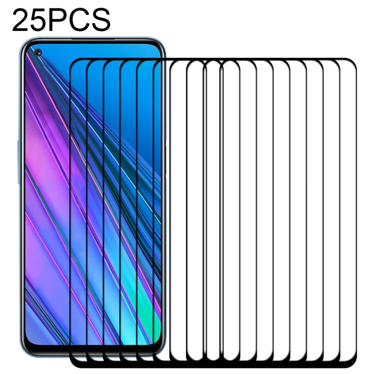 For OPPO Realme Narzo 30 5G 25 PCS Full Glue Full Screen Tempered Glass Film