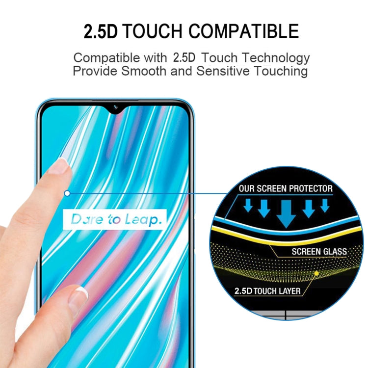 For OPPO Realme V11 5G 25 PCS Full Glue Full Screen Tempered Glass Film