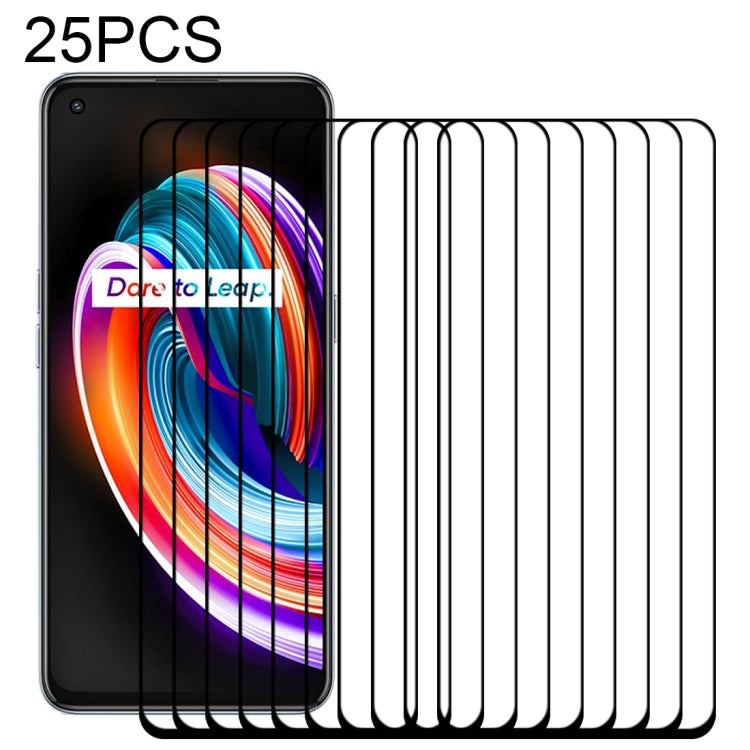 For OPPO Realme Q3 Pro Carnival / Q3 Pro 5G25 PCS Full Glue Full Screen Tempered Glass Film