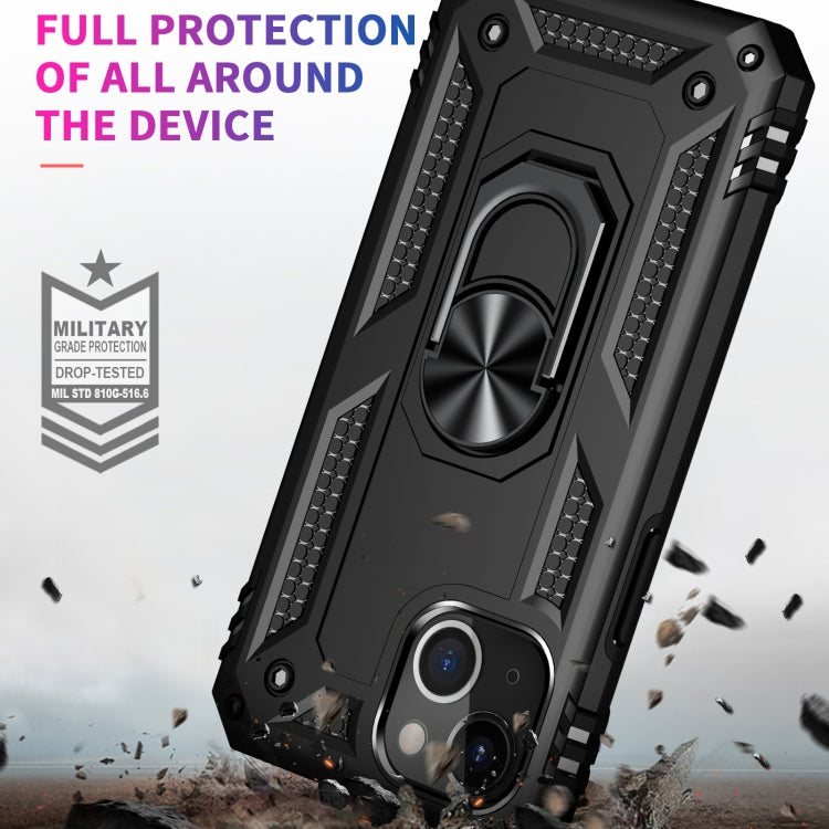 For iPhone 13 Shockproof TPU + PC Protective Case with 360 Degree Rotating Holder