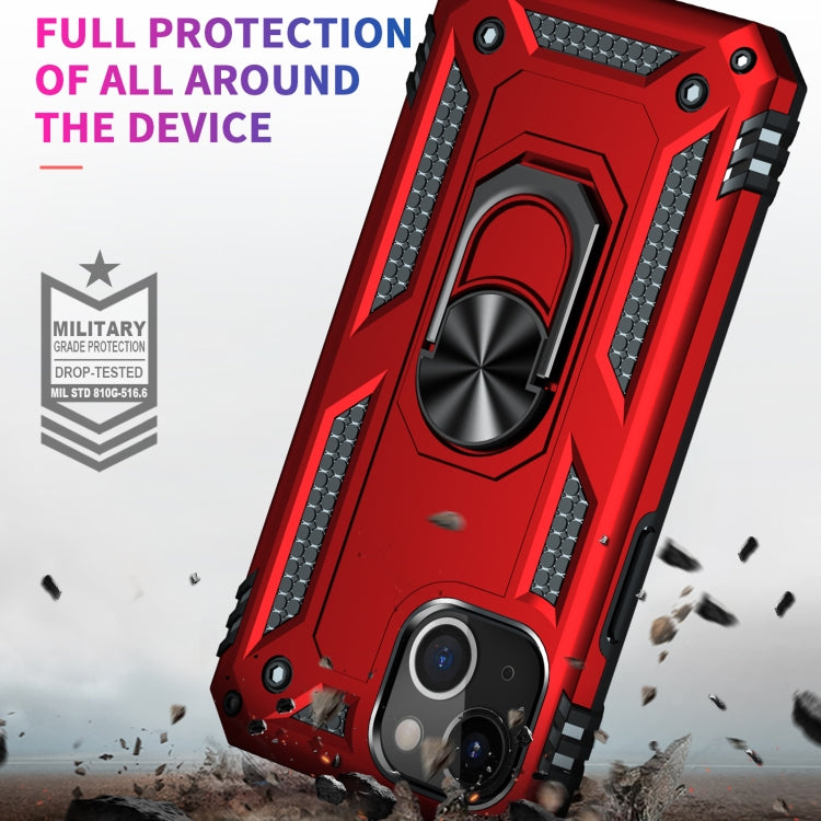 For iPhone 13 Shockproof TPU + PC Protective Case with 360 Degree Rotating Holder
