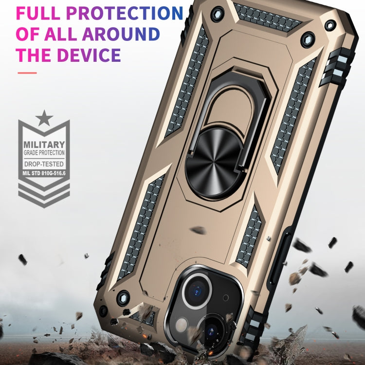For iPhone 13 Shockproof TPU + PC Protective Case with 360 Degree Rotating Holder