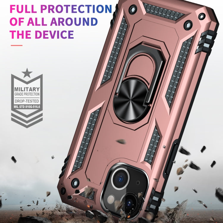 For iPhone 13 Shockproof TPU + PC Protective Case with 360 Degree Rotating Holder
